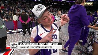  Trophy Presentation: Hailey Van Lith, TCU wins Big 12 women's basketball tournament championship