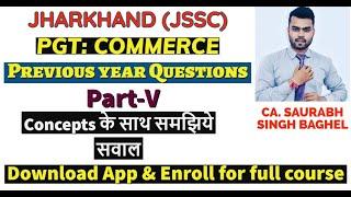 JHARKHAND PGT COMMERCE 2022 | Previous Year Questions || JSSC PGT Commerce Vacancy 2022