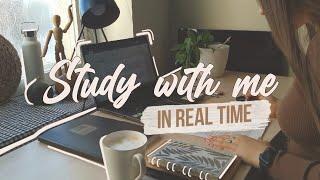 Study with me in real time | Учись со мной в реальном времени | no music, rain sound | Work with me