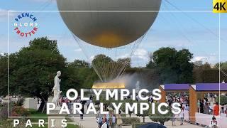 PARIS PARALYMPICS SEPT  La Vasque Olympique Cauldron Balloon Tuileries Garden Pont Alexandre III