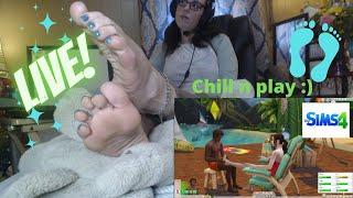 Surprise 4/20 Live! (Chill N Play) Feet Queen manages her footboy cult in the Sims