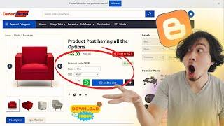 How to Customize Azon Store Premium Blogger Template 2024