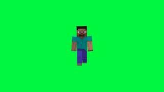 Steve Walking Minecraft Green Screen Chroma key Animation