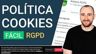  Configuración Política Cookies WordPress | Adapta RGPD | Textos legales