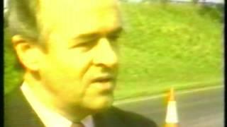 A19 near peterlee car accident while Minister of Transport speaks on camera