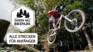 GREEN HILL BIKEPARK alle für ANFÄNGER fahrbaren Strecken vorgestellt + BONUS Challenge | Leo Kast