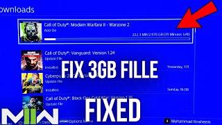 HOW TO FIX THE 3GB FILE FOR WARZONE 2.0 NOT BEING INSTALLED | (PS4) (PS5) SOLUTION | WORKING FIX |