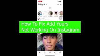 How To Fix Add Yours Not Working On Instagram | Add Yours Sticker Not Showing in Instagram Story