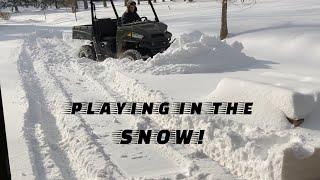 Plowing Deep (21") Snow with the Ranger 570! #ranger #polaris #polarisranger