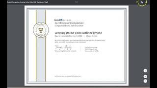 Downloading LinkedIn Learning Certificate (2019)
