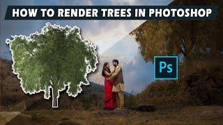 How to Render Trees in Photoshop || New way to add trees to your Images