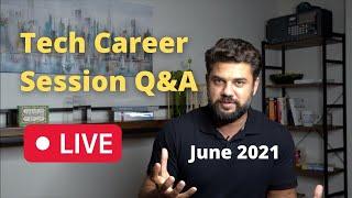 LIVE: June Career Mentorship | 2021 Tech Salary Report and Industry