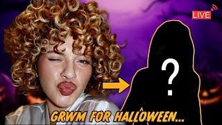 GRWM LIVE FOR A HALLOWEEN PARTY (hang out while I turn myself into ______)