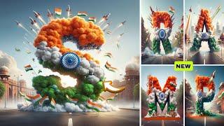 Independence Day Ai Name Art Photo Editing| 15 August Photo Editing| Bing Images Creator New Trend |