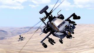 Apache Helicopters Attacks the Enemy Convoy! - ARMA 3 Milsim NPC Wars