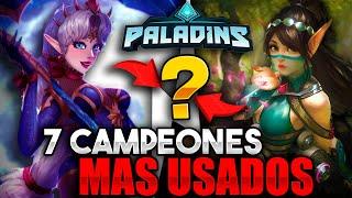 7 CAMPEONES MAS JUGADOS de PALADINS en 2024| Paladins Campeones - ZodiacFrank