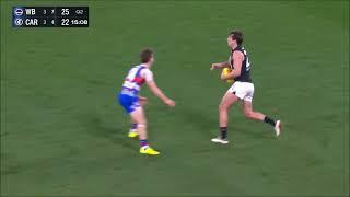 Caleb Marchbank - AFL 2024 Round 18 Highlights - Carlton @ Western Bulldogs