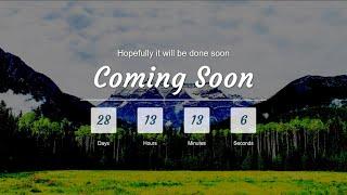 Countdown Page using HTML CSS and JavaScript | Coming Soon page using HTML CSS and JavaScript