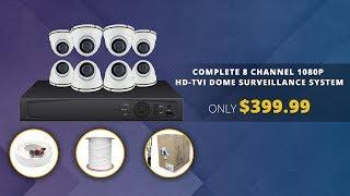 Complete 8 Channel 1080P HD-TVI Dome Surveillance System w/ 1TB Hard Drive