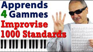 quatre gammes essentielles pour improviser piano jazz sur mille standards (TUTO PIANO GRATUIT)