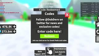 *EVERY CODE FOR TAPPING MANIA ROBLOX*