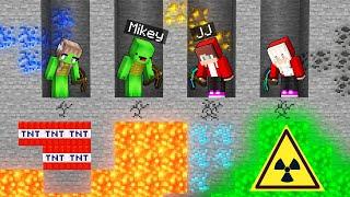 JJ and Mikey in FAMILY SECRET MINE Challenge in Minecraft - Maizen