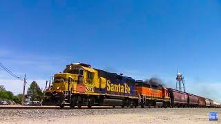 Bluebonnet Leads the Lariat Rocket Through Shallowater! S Train, & A Loaded Grain! | Lbk Trains #214