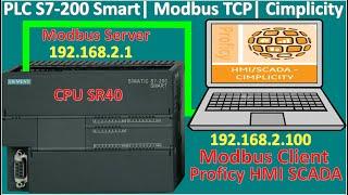 PLC S7 200 Smart connect with SCADA Cimplicity HMI via Modbus TCP