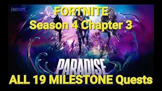 FORTNITE SEASON 4 Chapter 3 ALL 19 MILESTONES Quests Challenges Explained Easy Guide Walkthrough