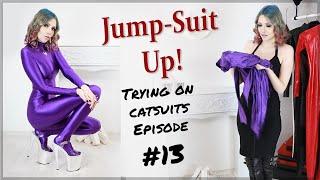 JumpSuit Up! No.13: Testing Tight Stretch Catsuit in purple from HiroGato