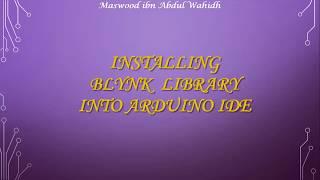 Installing Blynk Library in Arduino IDE