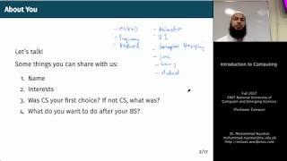 Intro to Computing 01 - Course and Class Intro (Urdu)