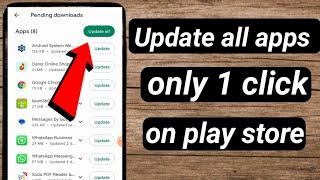 How to update all Apps on android mobile only one click //