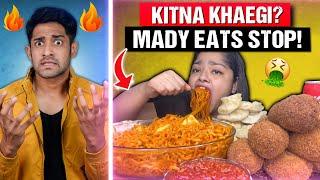 MADDY EATS & MUKBANG ROAST! (KITNA KHAOGI DIDI?) @MaddyEats