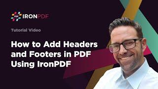 How to Add Headers and Footers in PDF Using IronPDF | IronPDF