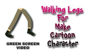 top 4 walking legs animation for make walk cartoon character green screen video