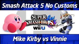 Smash Attack 5 - SSB4 No Customs - Ho3K Mike Kirby (Kirby) vs XFIRE iQHQ Vinnie (Sheik)