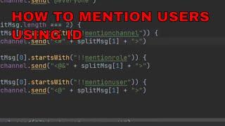 How to mention channels, roles and user using ID's in Discord