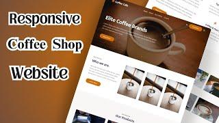 Coffee Shop Website Design: HTML, CSS & JS