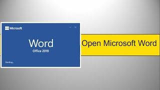 Ways to Open MS WORD [Quick Solution]