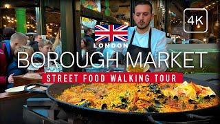  Best Food Market in the World | Borough Market London Street Food | Walking Tour 4K HDR 60fps