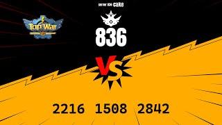 836 vs 1508 &2216&2842 | Topwar Battle Game |  cake