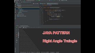 Java Pattern - Right-angled Triangle