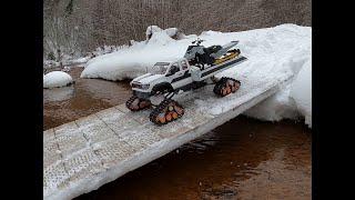 Rc sled SKEERIDE 2 LONG TRACK 175 BEST ON DEEP SNOW.