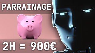 PARRAINAGE : 2 heures de travail = 900€ ( exemple concret )