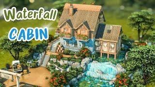 WATERFALL CABIN | NO CC | The Sims 4: Stop Motion Speed Build
