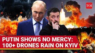 2 Attacks In 2 Days: Russia Fires 100+ Drones At Kyiv After Deadly Aerial Blitz | Watch