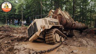 Perilous Logging Truck Journeys: Treacherous Terrain and Heroic Rescues #64