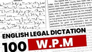 English Legal Dictation 100 WPM || #englishlegaldictation