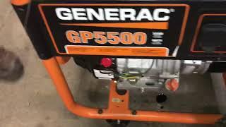 How to start Generac GP5500 watt generator